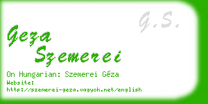 geza szemerei business card