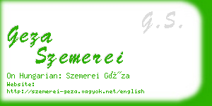 geza szemerei business card